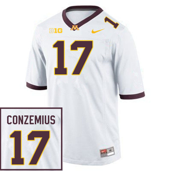 Men #17 Cade Conzemius Minnesota Golden Gophers College Football Jerseys Sale-White - Click Image to Close